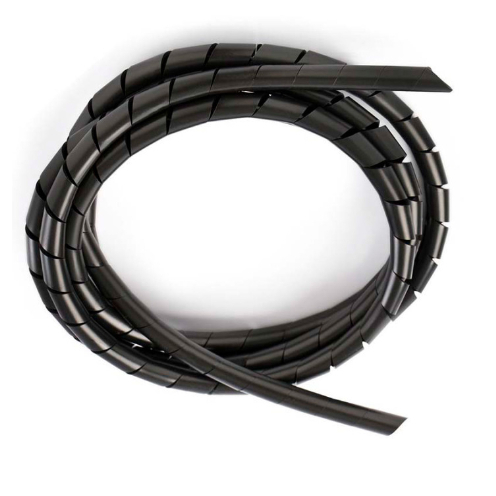 Tubo Espiral Organizador de Cabos Preto 12mm