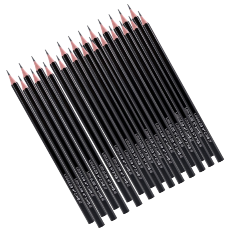 Lapis De Escrever Grafite HB N2 Kit Com 12 Ou 24 Unidades Lapis Preto Leo leo