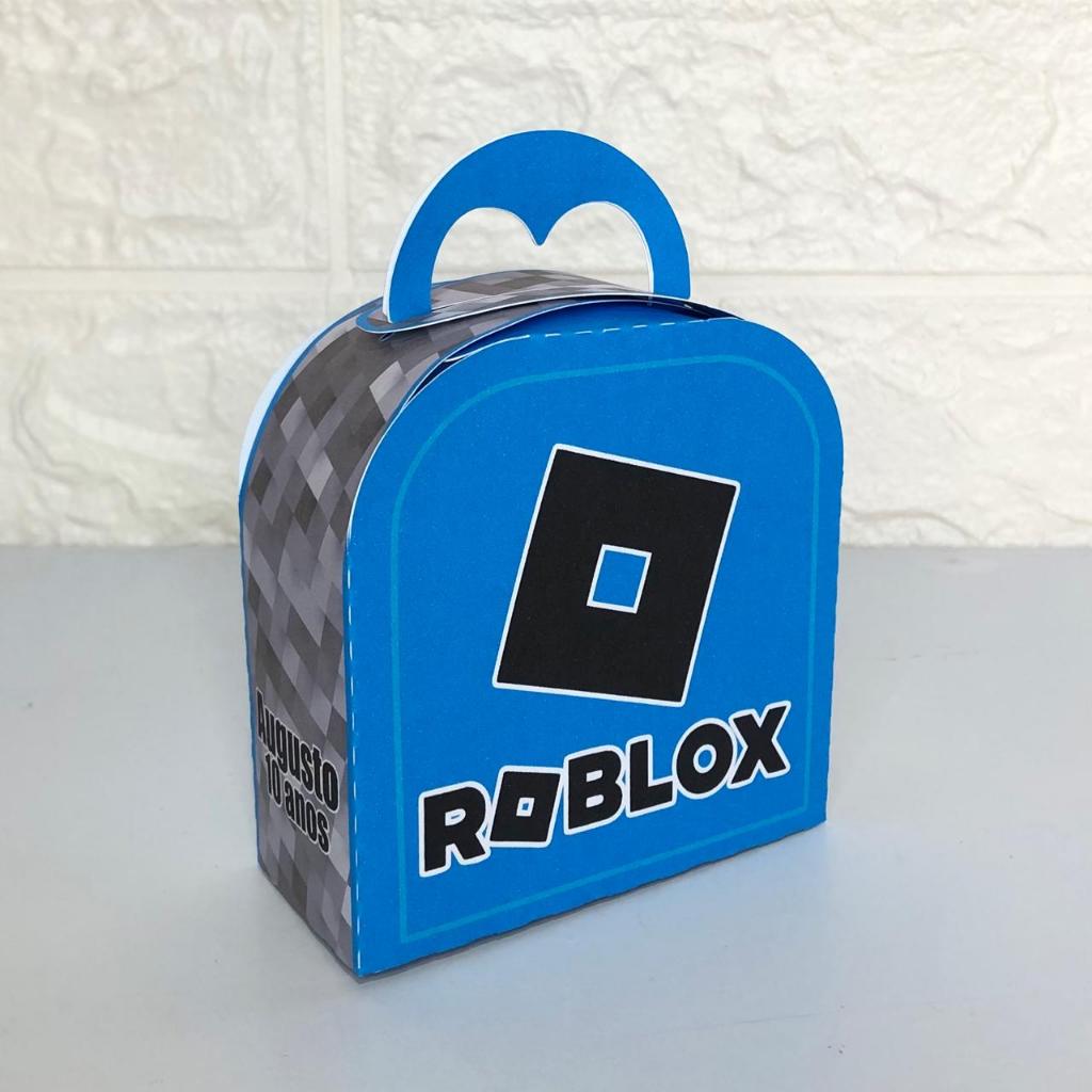 Caixa Personalizada Maletinha, Lembrancinha Personalizados Aniversário Festa Roblox Pegue e Monte