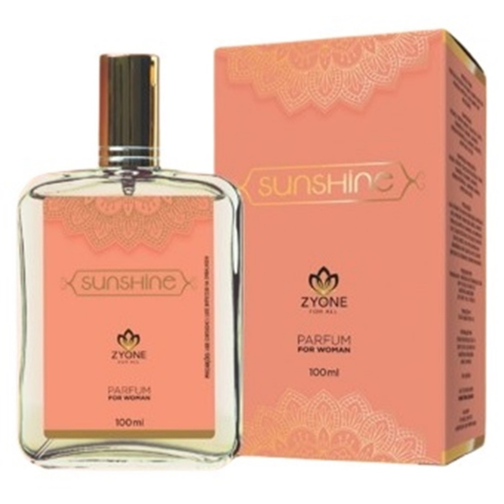 Perfume Sunshine Feminino Zyone Alta Fixação Essência Importada Parfum Arabe Kayali Eden em Oferta na Shopee