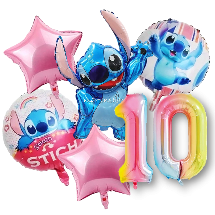 Kit 6 Balões Metalizados Stitch Festa Infantil Aniversário em Oferta na Shopee