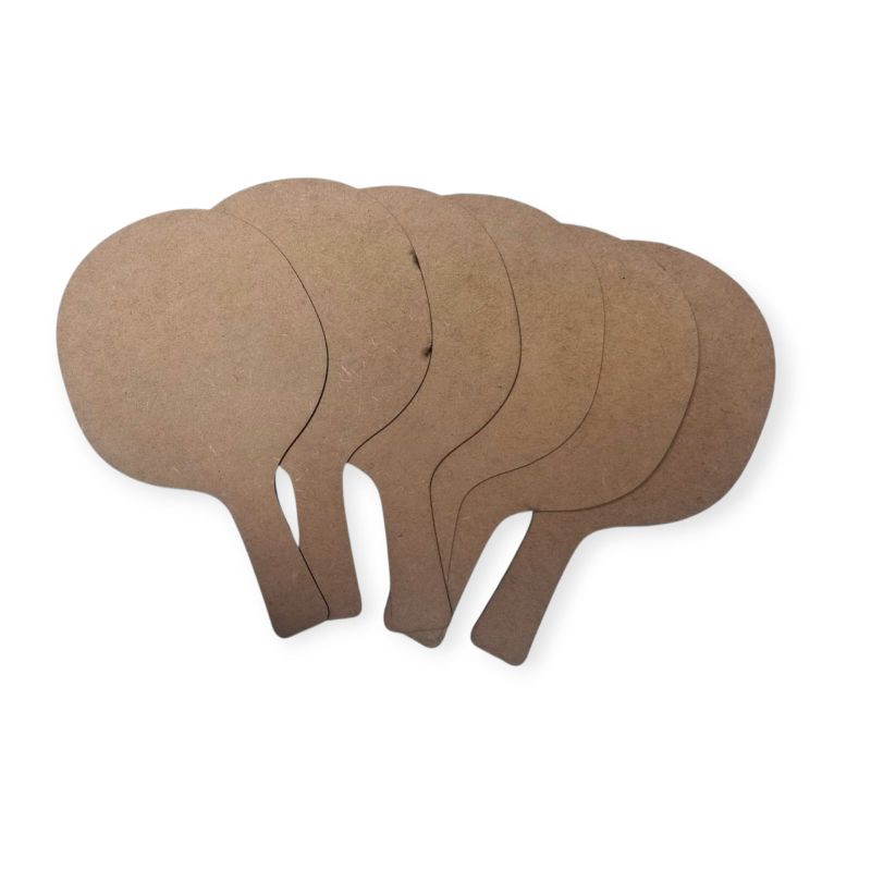 Kit 5 pares de raquetes mdf cru laser Ping pong lembrancinha (10und)