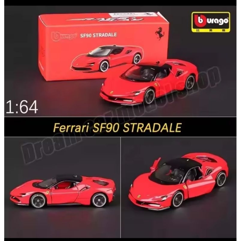 Miniatura Ferrari SF90 Stradale 1:64 – Burago colecionável