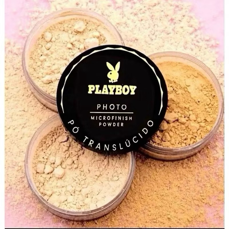 Pó Translúcido Solto Playboy Maquiagem Profissional Efeito Photo Acabamento Natural Matte