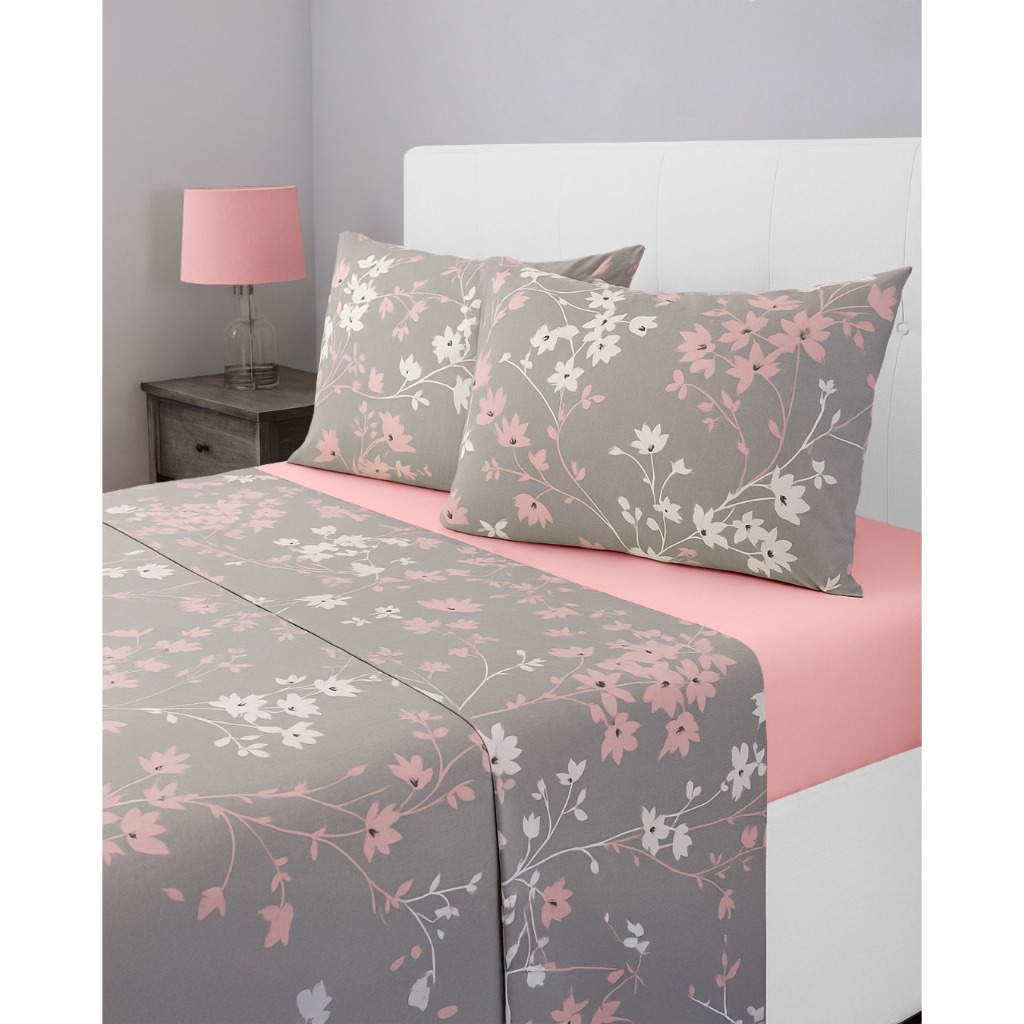Jogo de Cama Super King 4 Peças Percal 180 Fios Premium Lençol Elástico Alto 40cm Toque Macio Luxo