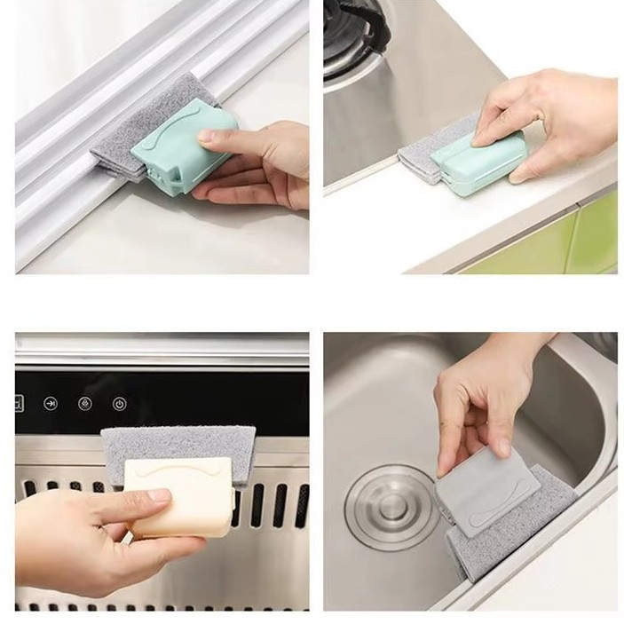 KIT3 Limpador Janela Escova Limpeza Cantos Multiuso Janelas Cozinha Fogão Limpa Canto Casa Microfibra