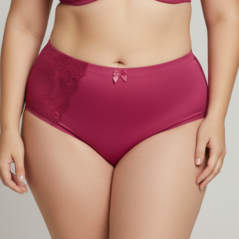 Kit 05 Calçolas Feminina Plus Size Elástico Na Cintura Renda na Lateral Cintura Alta 48/54