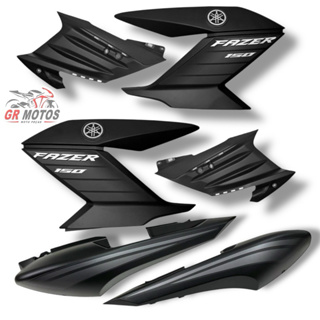 KIT CARENAGEM  MOD YAMAHA FAZER 150   2022/2024 PRETO FOSCO em Oferta na Shopee