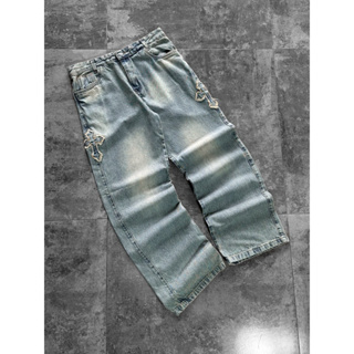 Calça Jeans Baggy Streetwear Balão Larga “One Cruz” - Sky Vintage em Oferta na Shopee