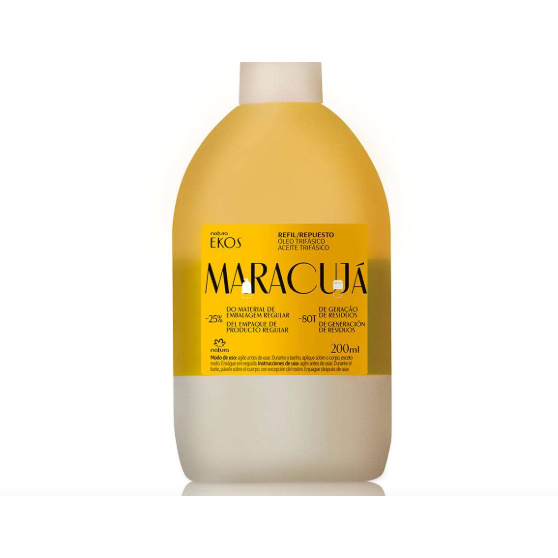 Refil Óleo Trifásico Desodorante Corporal Ekos Maracujá 200ML
