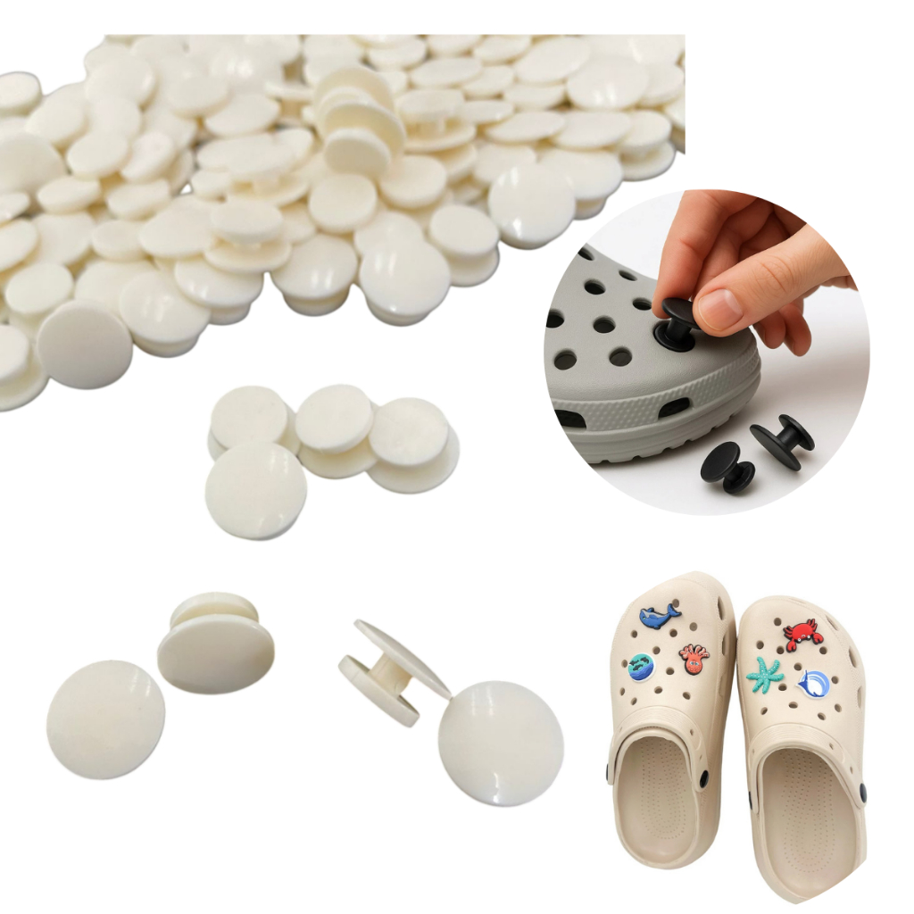 Pin Adaptador de apliques 25/50/ Peças para sandália babuche 13mm em plástico em Oferta na Shopee