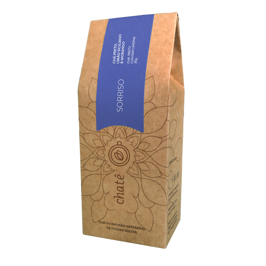 Chá preto com morango e limão | Blend De Frutas Natural Artesanal 30g - Blend Sorriso