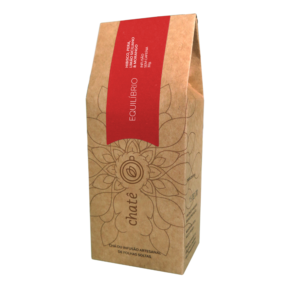 Infusão de hibisco, morango, limão e maçã | Blend de chá de frutas | Equilíbrio - 30g