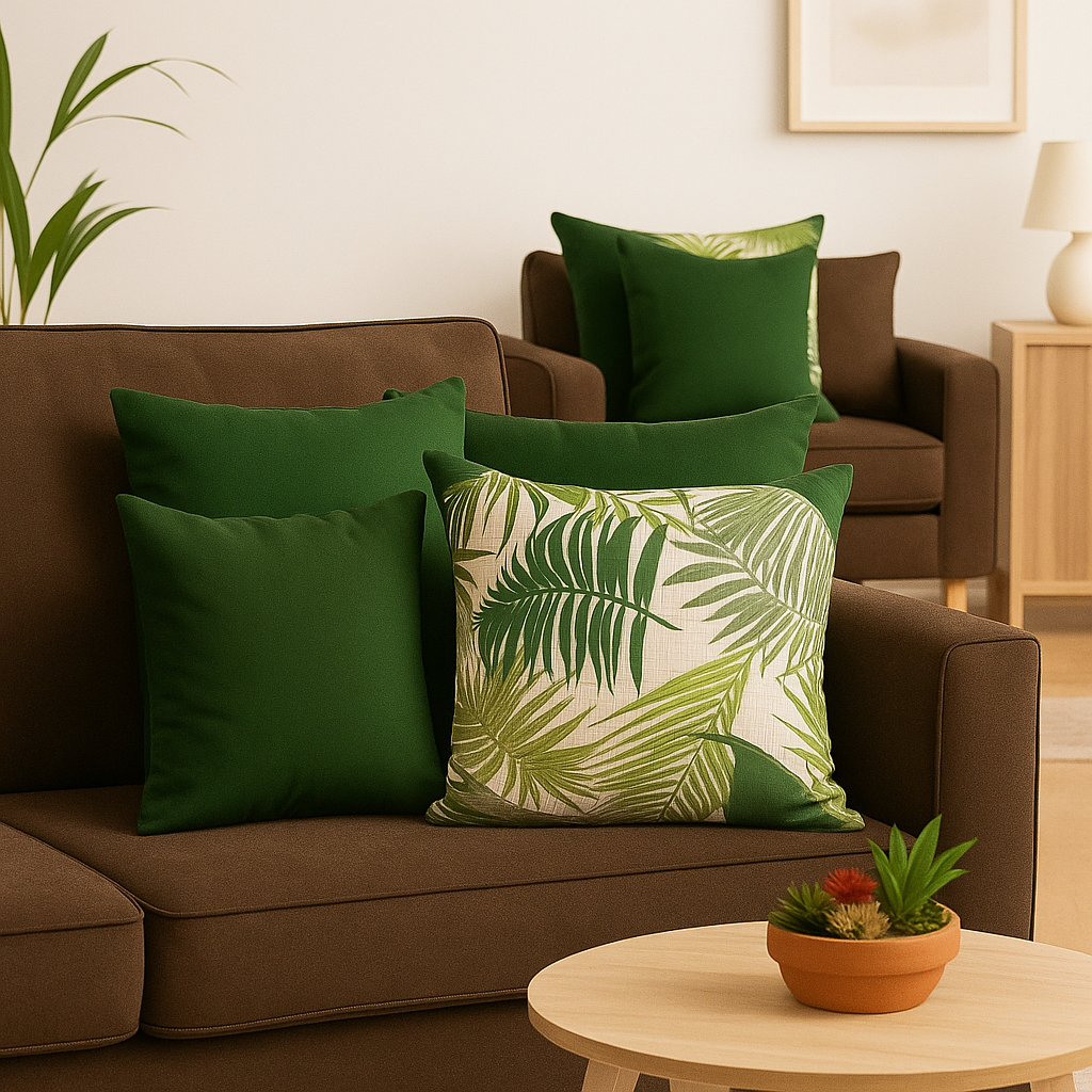 6 Capas de Almofadas decorativas para Sala Quarto sofá poltrona Tecido Jacquar 45 x45