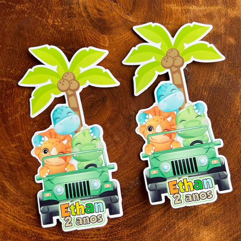 Dinossauro baby - 30 Apliques para Tubetes - Festa infantil - Lembrancinhas personalizadas