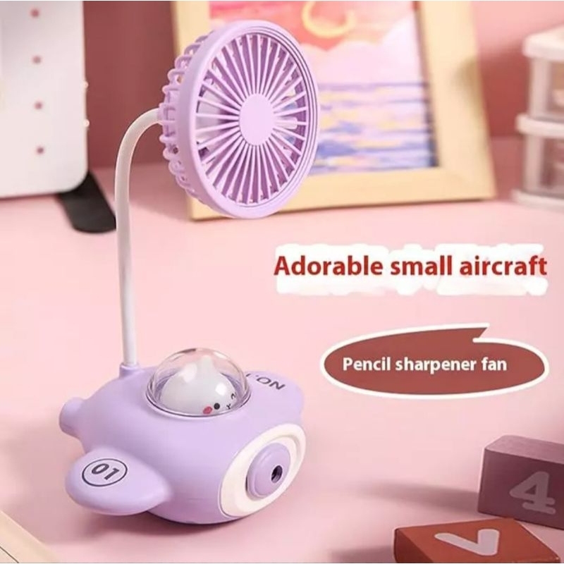 Ventilador de mesa | Ventilador de mesa portátil de avião de desenho animado, ventilador de resfriamento pessoal