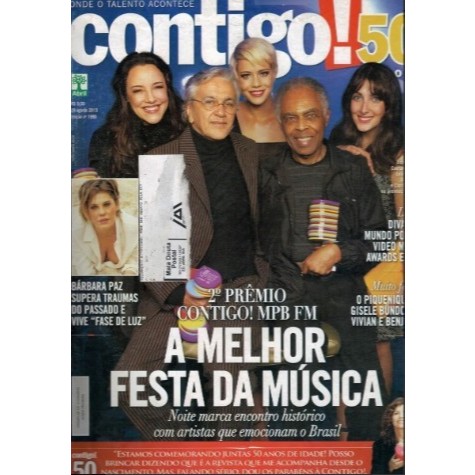 REVISTA CONTIGO, COM ANA CAROLINA, CAETANO VELOSO, LEANDRA LEAL, GILBERTO GIL E CLARICE FALCÃO NA CAPA.