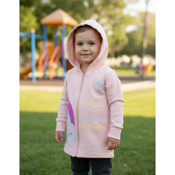 Conjunto Moletom Flanelado Capuz Infantil Juvenil Inverno Tamanho 01 a 08