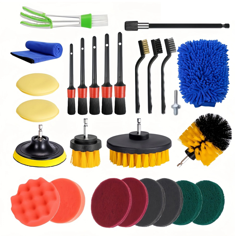 Kit 27 Escovas De Limpeza Pesada Para Parafusadeira Furadeira - de lavagem de veículos em Oferta na Shopee