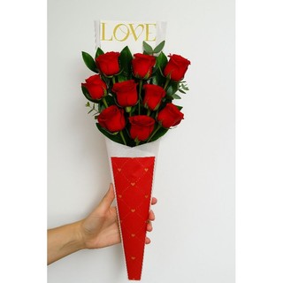 Botão Cone New Love vermelho 12cm x 3cm x 50cm 20 unidade
