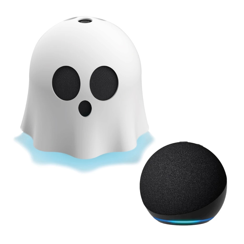 Suporte Alexa em Formato de Fantasma Suporte de Mesa Compatível com Alexa Amazon Echo dot 4 e 5