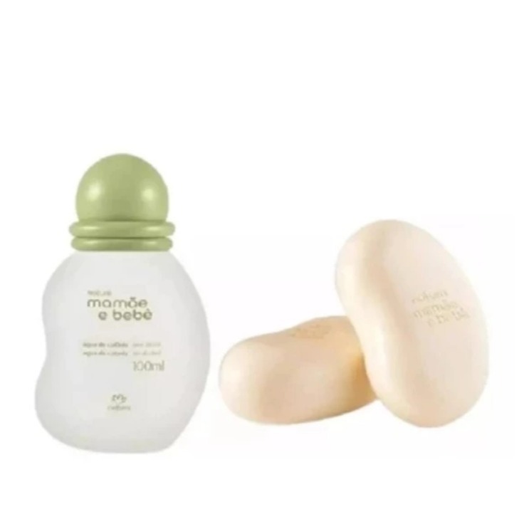 Kit  Mamãe Bebê Natura - 1 Colônia 100ml + caixa com 02 sabonetes em barra