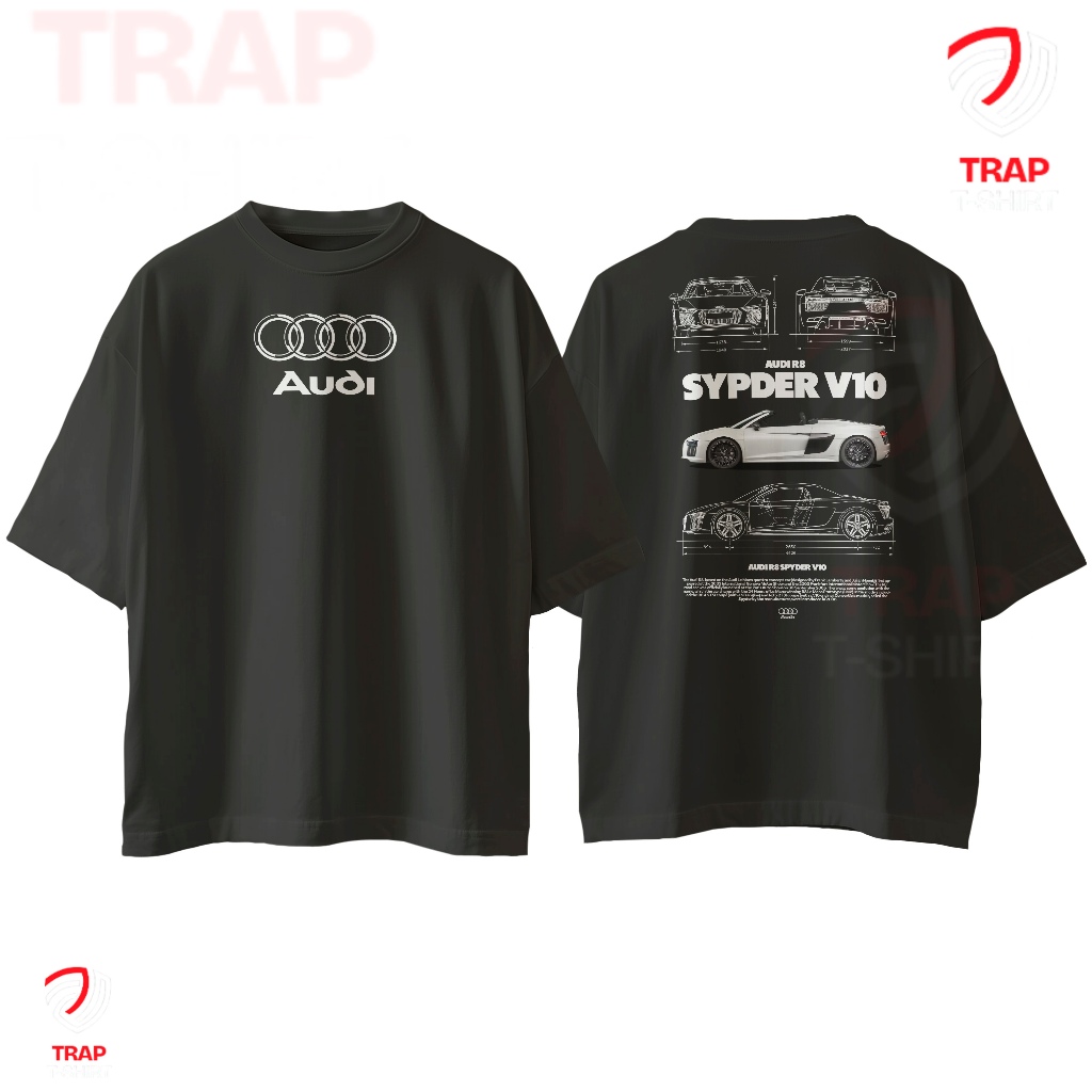 Camiseta Algodão Audi R8 Spyder V10 - Básica Premium ou Oversized