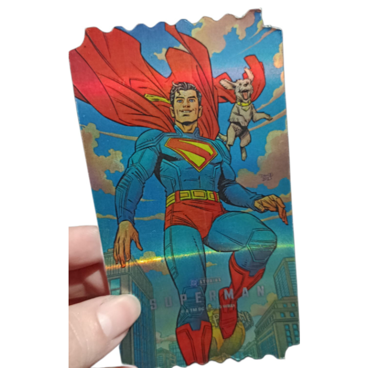 Ingresso Colecionável Filme Superman Holográfico Original DC Novo Cinemark 2025