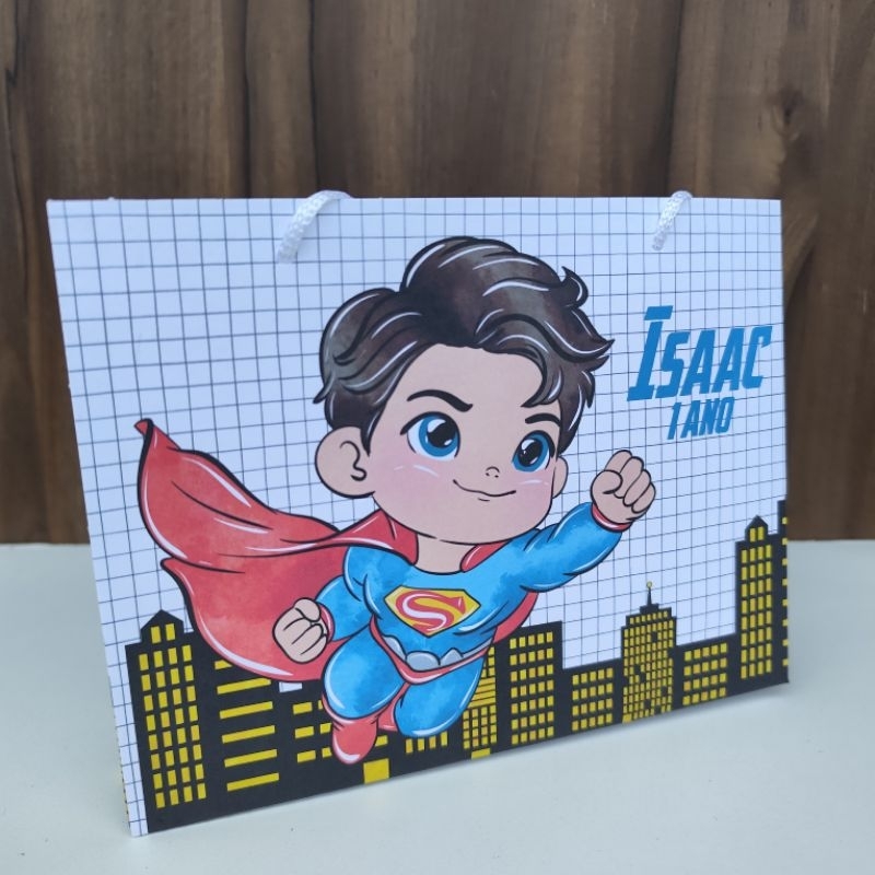 Sacolinha Personalizada Super Man cute - Super homem cute - Pegue e Monte