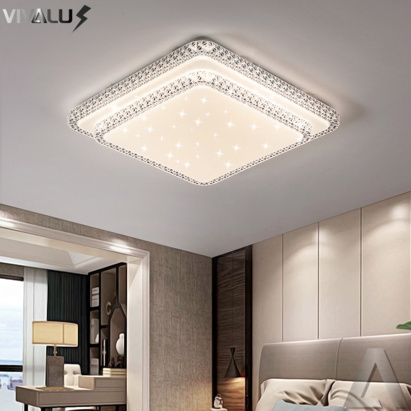 Luminária Teto Plafon Led Sobrepor Efeito Cristal Céu Estrelado Brilhante 3 Cores Borda Infinita em Oferta na Shopee