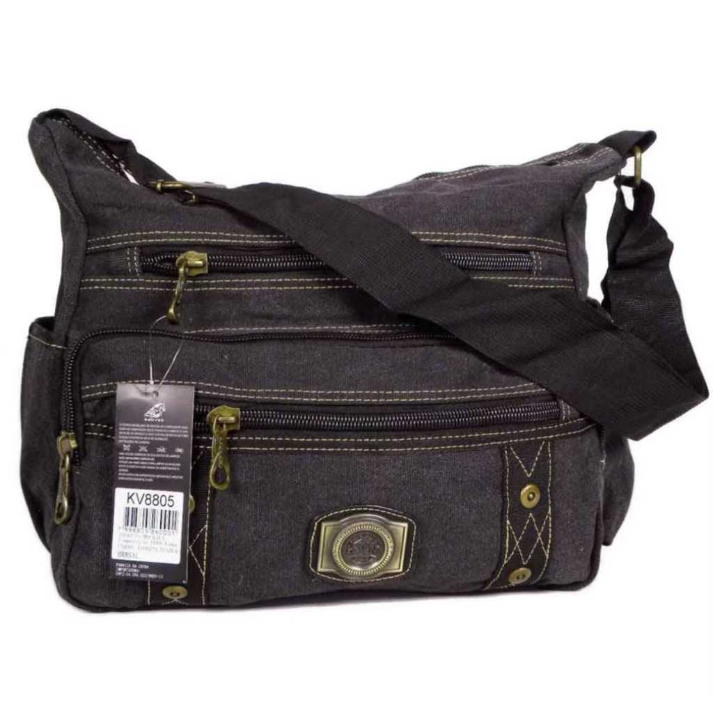 Bolsa Transversal Kvn8805 Lona grande Reforçada Versátil em Oferta na Shopee