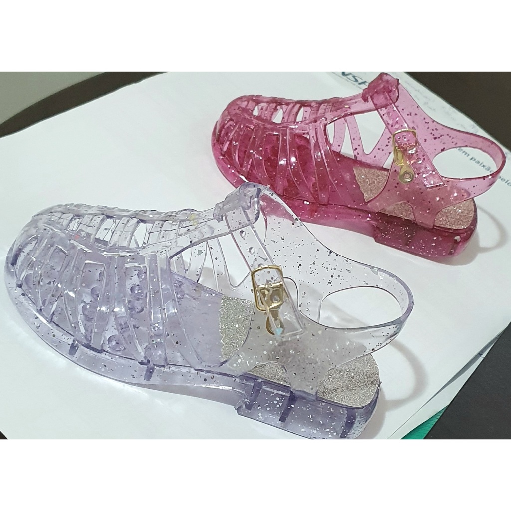 sandalia melissinha molinha aranha papete melissa kids glitter macia infantil promoção confortavel menina