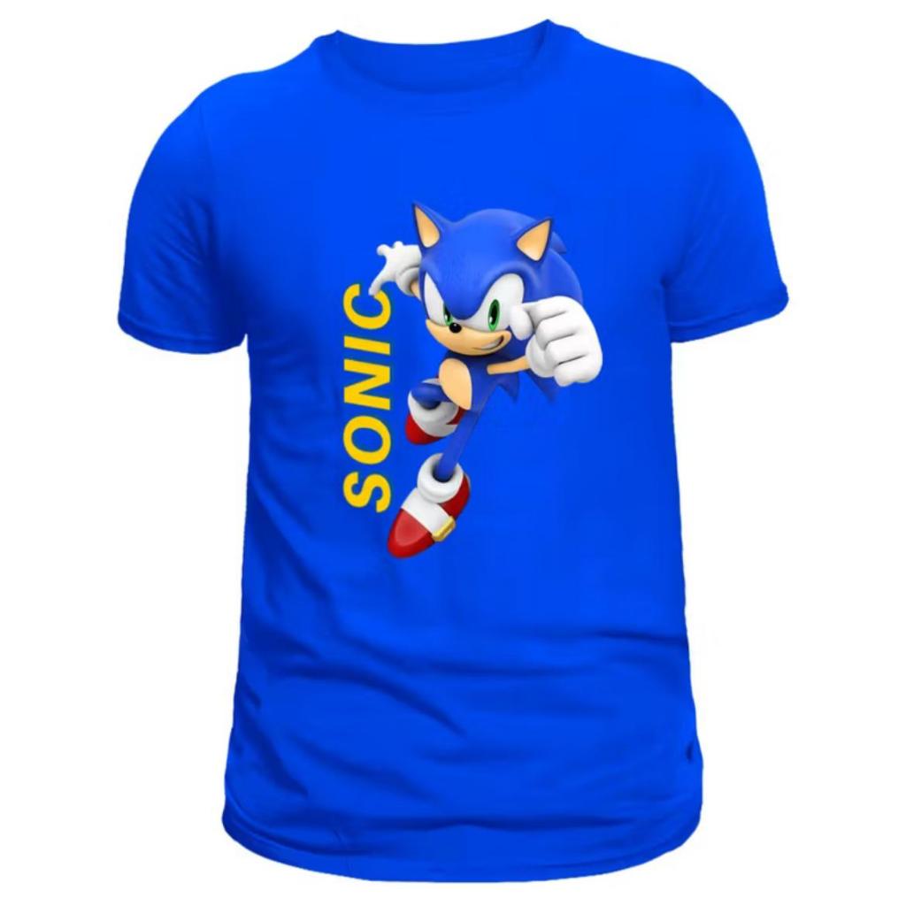 camiseta infantil Sonic personagem da moda em algodão em Oferta na Shopee