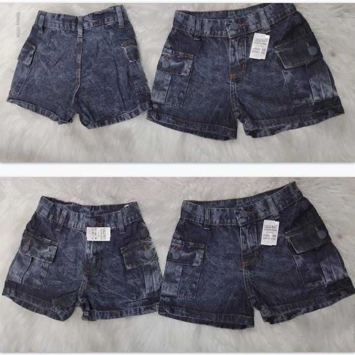 Short jeans da meninas grafite,short juvenil c/ regulador , tamanho.10