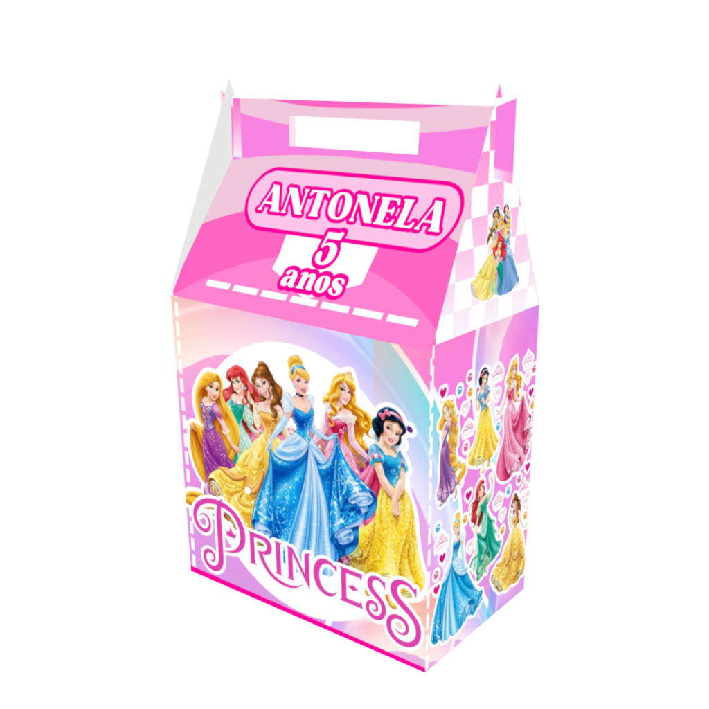 Caixinha Maletas As Princesas  para Festa Personalizada QUALQUER Tema - Lembrancinha para Festa