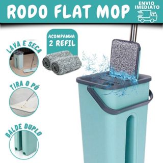 Balde Mop Flat 2 Refil Esfregao 5 Litros Profissional em Oferta na Shopee