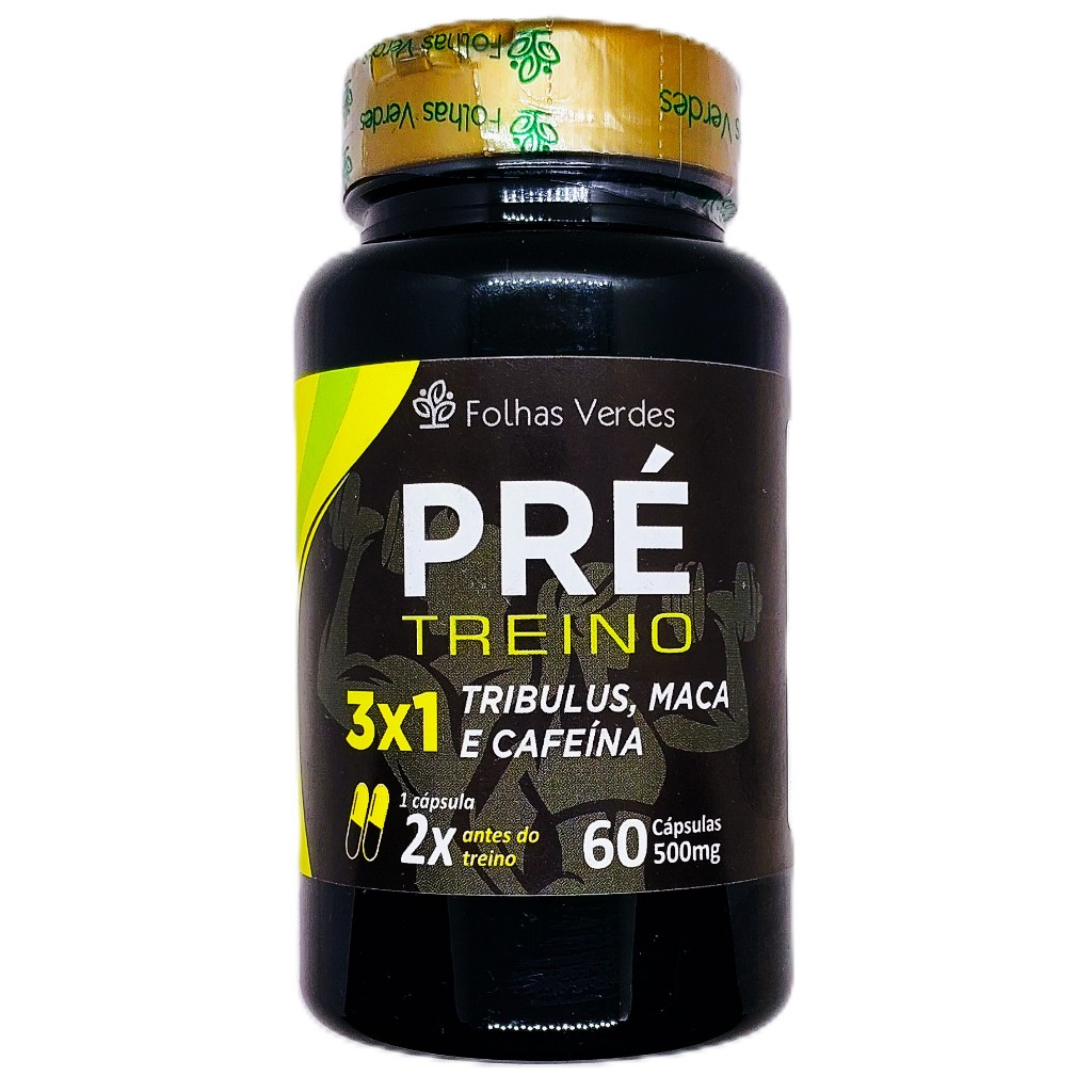 Pré-Treino 60 cápsulas 500mg em Oferta na Shopee