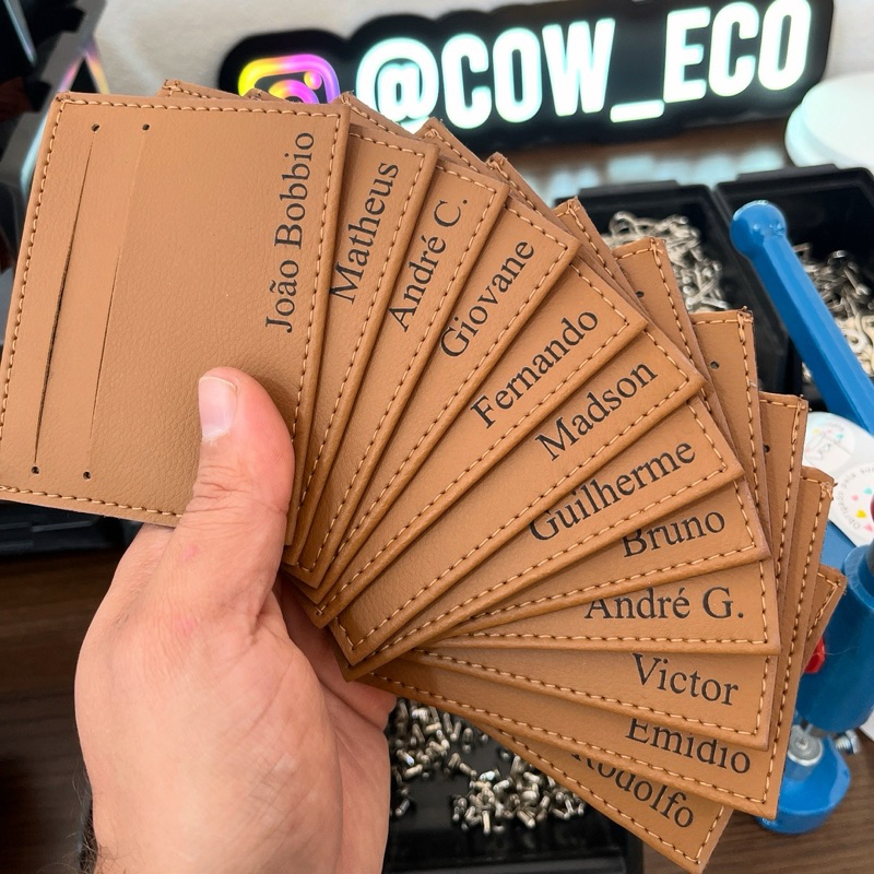 Kits Porta Cartões Slim PERSONALIZADOS Nome Logo Iniciais