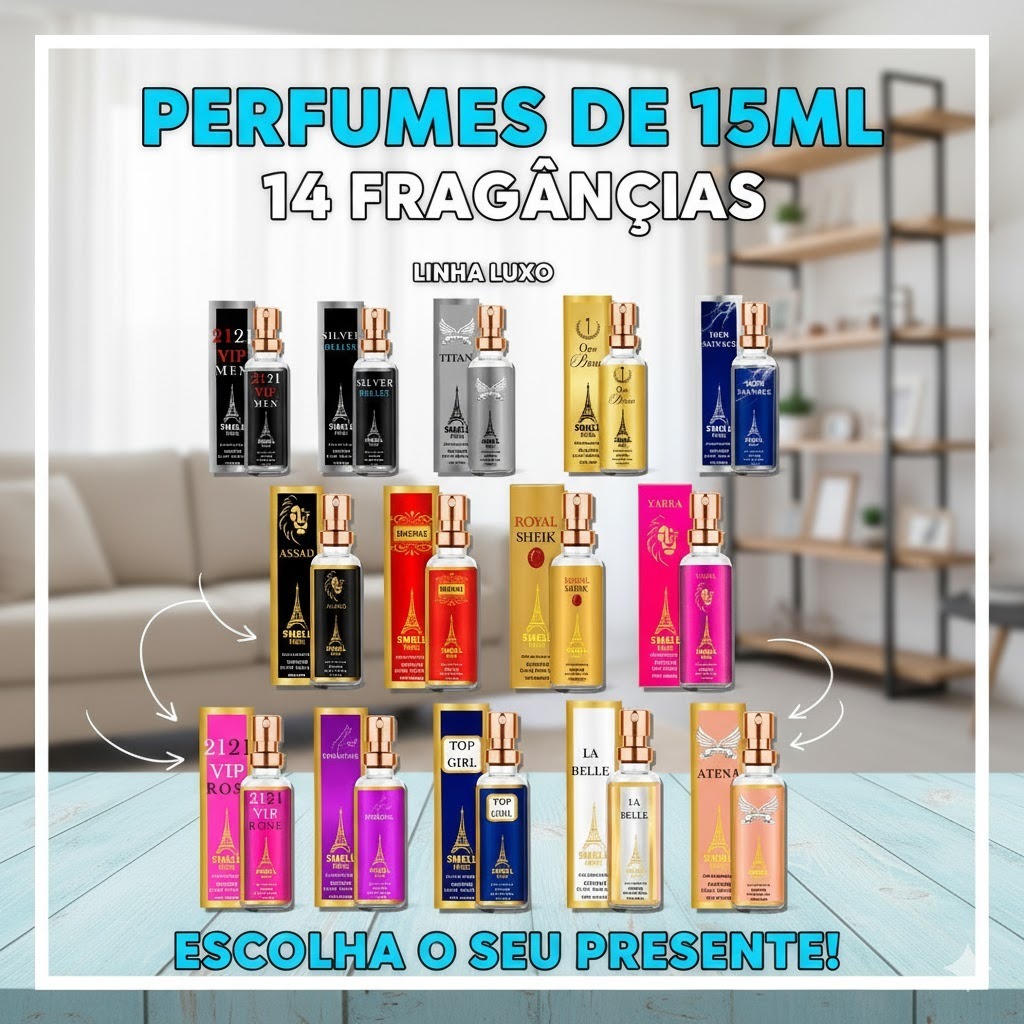 Perfumes Smell Paris 14 fragrâncias 19,99 cada ,escolha a sua fragancia mais desejada as do mundo! Os perfumes Smel