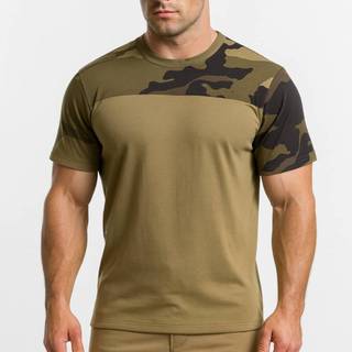 Camiseta Camuflada Slim Resistente Urbana Estilo Skate Cáqui Roupa selva moderna woodland