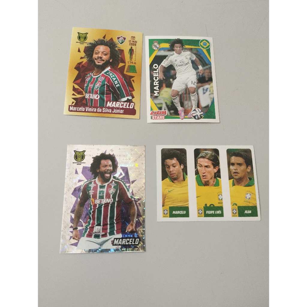 PANINI - FIGURINHAS DO JOGADOR MARCELO SELEÇÃO BRASILEIRA, FLUMINENSE E REAL MADRID