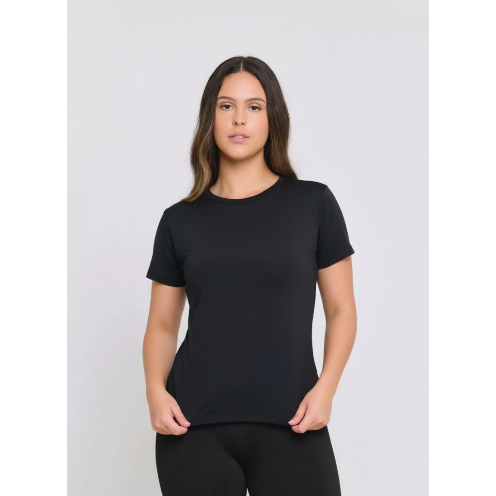 Camiseta Fitness Feminina Manga Curta Leve Respirável Roupa de Academia Feminina