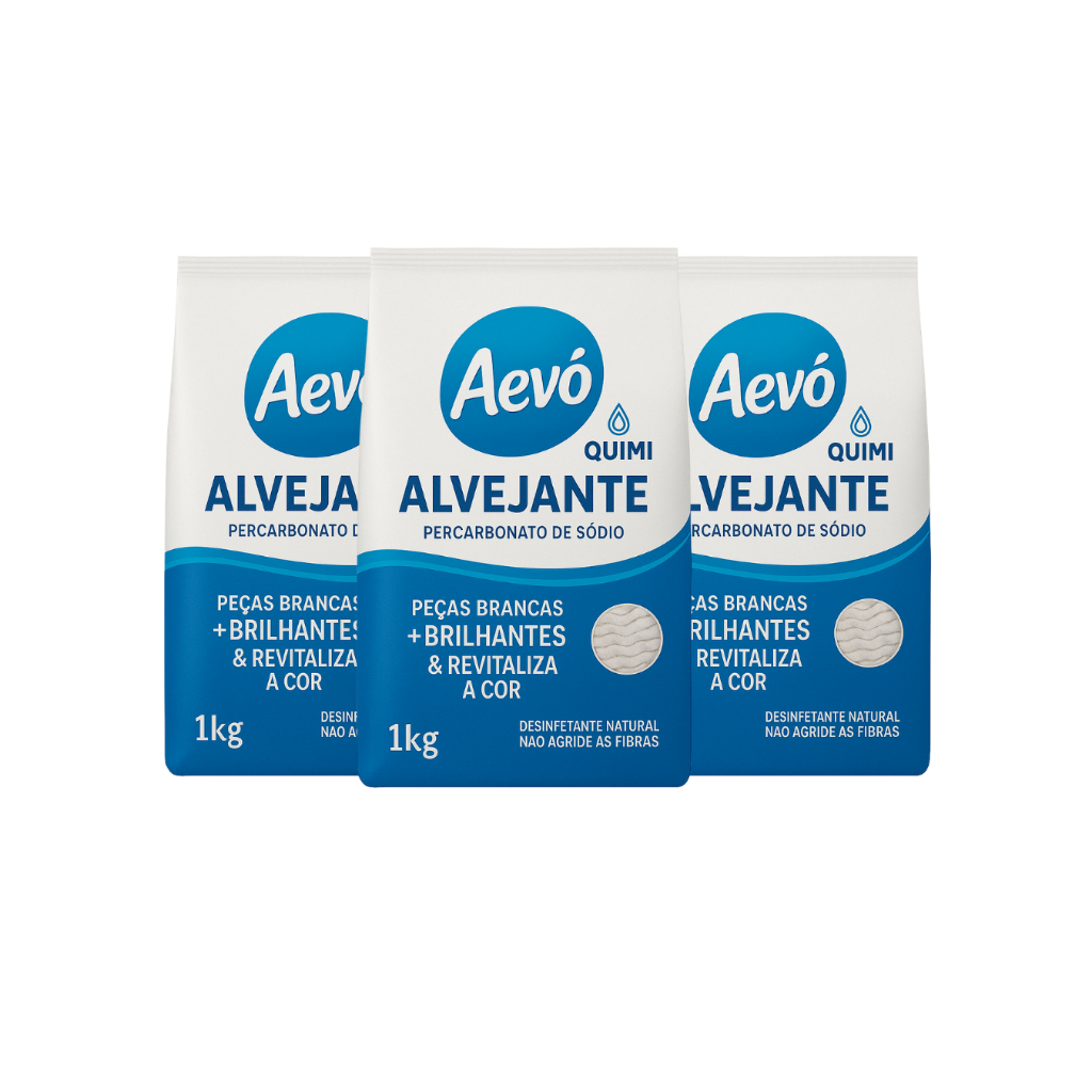 Percarbonato de Sódio 3 Kg Alvejante Sem Cloro Tira Manchas Roupas Brancas e Coloridas