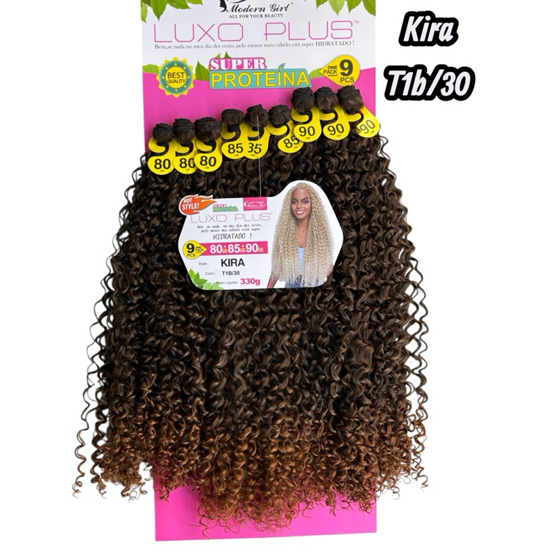 Cabelo Orgânico Kira Luxo Plus – Fibras Premium Super Proteína 330g | Toque Natural, Brilho Intenso e Alta Durabilidade