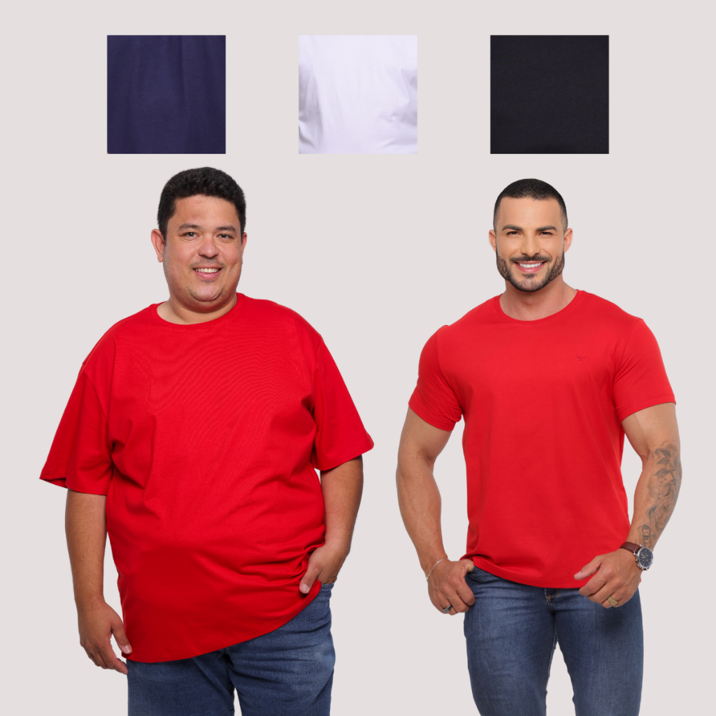 Camiseta Masculina Gola O Básica Lisa Do P ao G2 Camiseta Algodão 100%