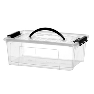 Caixa Organizadora Plástica 7,3 Litros com Tampa e Trava Reforçada Transparente em Oferta na Shopee