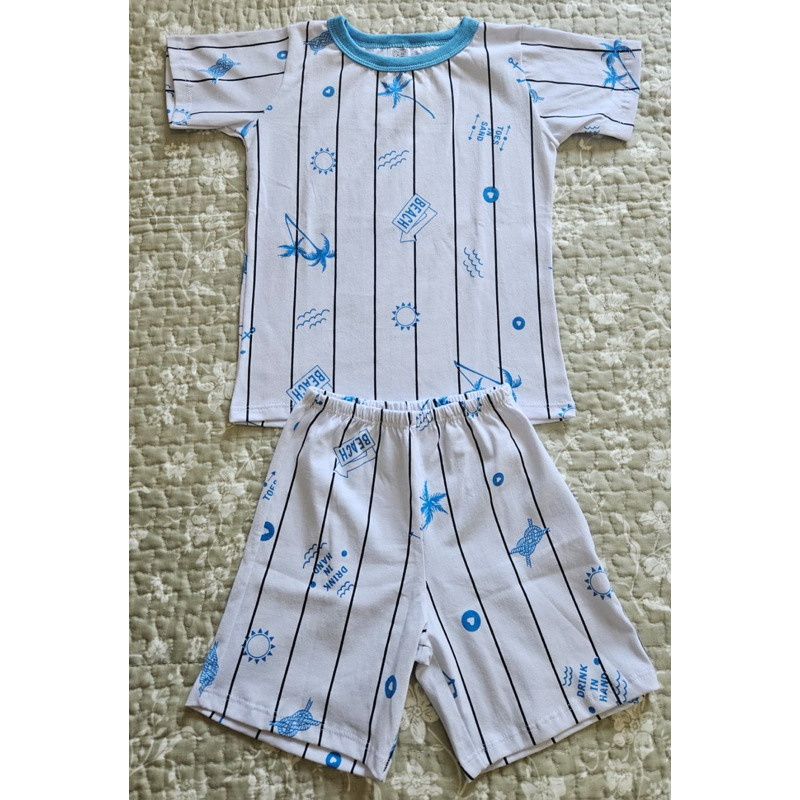 Pijama Infantil Masculino Verão Estampado 100% Algodão Confortável Tamanhos 2 ao 8