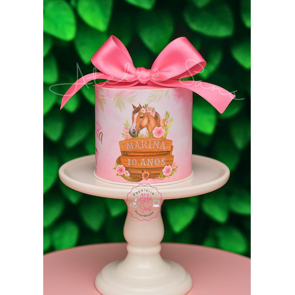 Kit MINI TUBOLATAS Personalizada 5x6 CAVALO Lembrancinha festa aniversário chá de bebe maternidade batizado BOIADEIRA