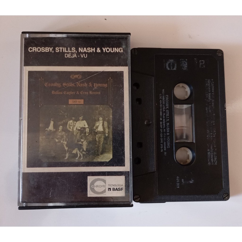 Fita Cassete K7 Déjà Vu Crosby Stills Nash & Young Original