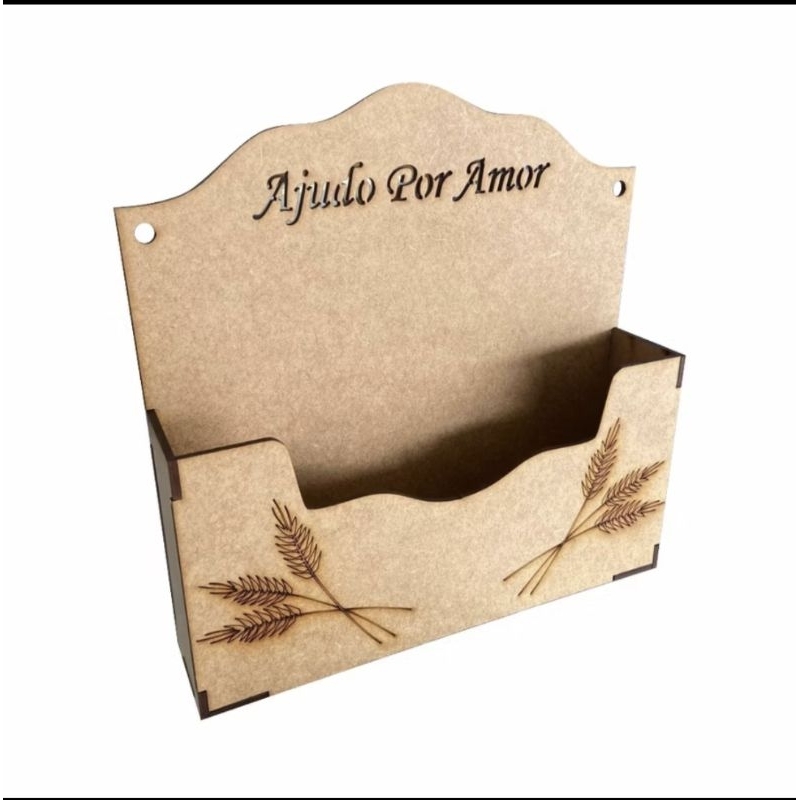 Porta Envelope cru Para Igreja Dízimos E Oferta Cru Mdf 1 divisoria